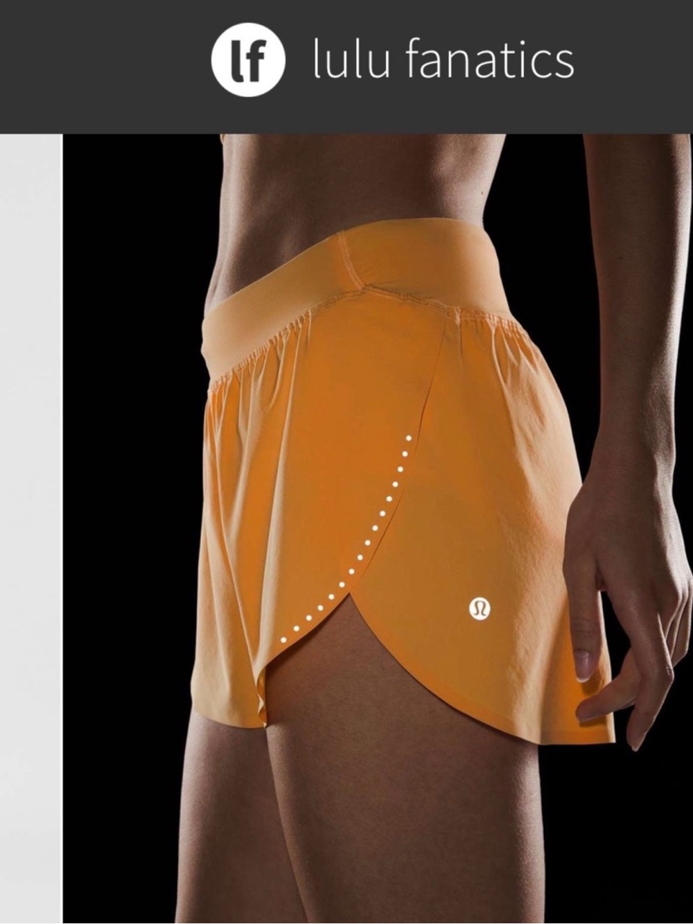 lululemon athletica Women's Orange Running Shorts